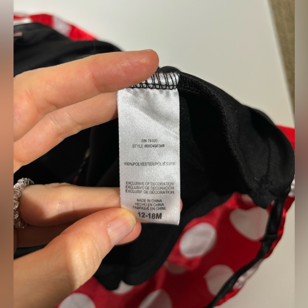 Minnie Mouse dress Disney baby kids 12-18 months red white‎ polka dots - Picture 11 of 12